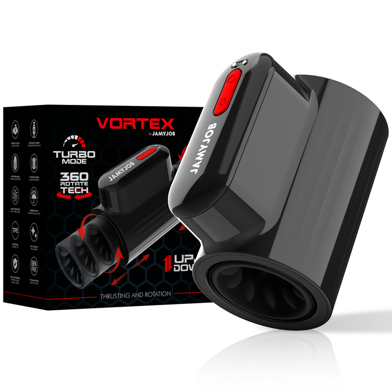 VORTEX MASTURBADOR TURBO CON EMPUJE Y ROTACIÓN 360 UP AND DOWN