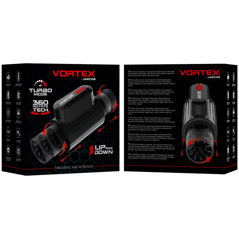 VORTEX MASTURBADOR TURBO CON EMPUJE Y ROTACIÓN 360 UP AND DOWN